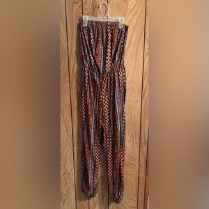 Romper, cuffed at bottom, strapless